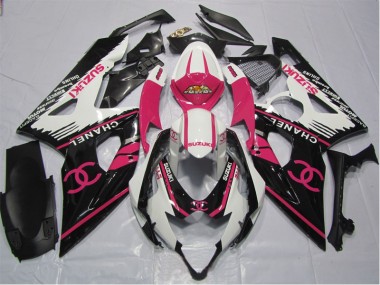 06-07 Rose Chanel Suzuki GSXR 600 Carénage Moto