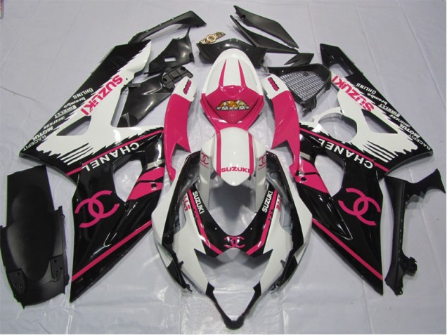 06-07 Rose Chanel Suzuki GSXR 600 Carénage Moto 06-07 Rose Chanel Suzuki GSXR 600 Carénage Moto