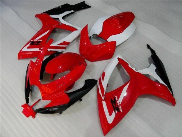 06-07 Rouge Blanc Suzuki GSXR 600/750 Carénage Moto