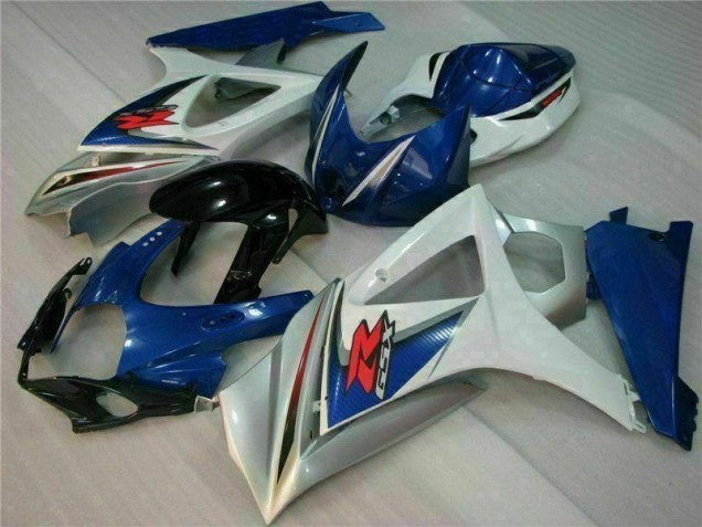 07-08 Bleu Blanc Suzuki GSXR 1000 Kit Carénages Motos Complet