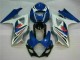 07-08 Bleu Blanc Suzuki GSXR 1000 Kit Carénages Motos Complet