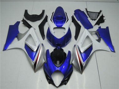 07-08 Bleu Blanc Suzuki GSXR 1000 Kit Carénages Motos & Plastique