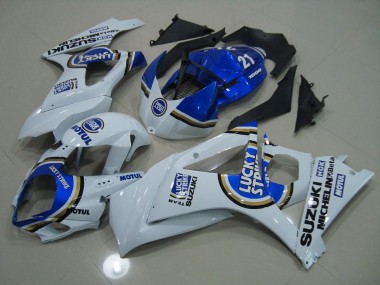 07-08 Bleu Lucky Strike Suzuki GSXR 1000 Carénage Moto