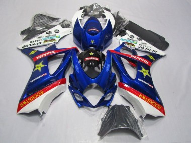 07-08 Bleu Rouge Rockstar Suzuki GSXR 1000 Carénage Moto