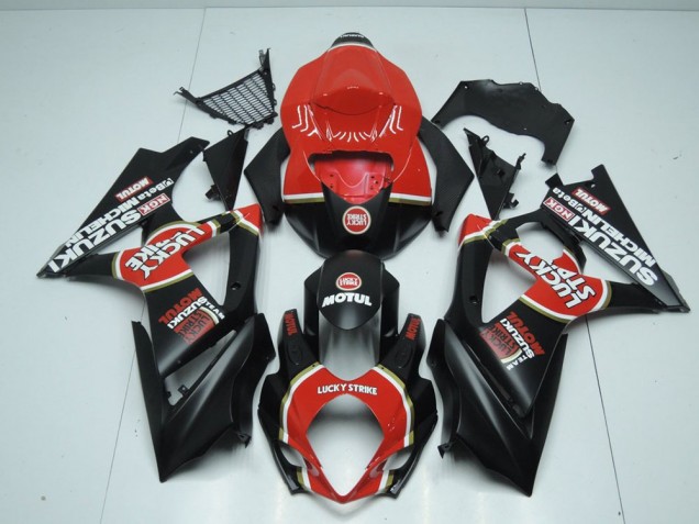 07-08 Matte Lucky Strike Suzuki GSXR 1000 Carénage Moto 07-08 Matte Lucky Strike Suzuki GSXR 1000 Carénage Moto