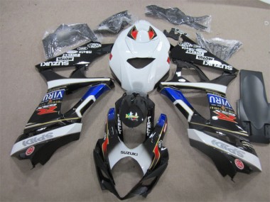07-08 Noir Blanc Bleu Suzuki GSXR 1000 Carénage Moto