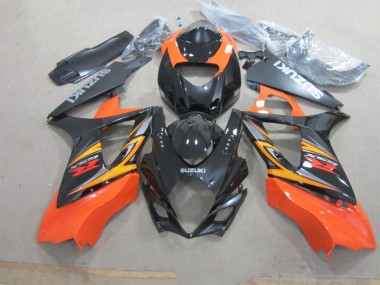 07-08 Noir Orange Suzuki GSXR 1000 Carénage Moto