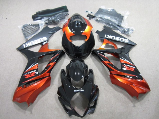 07-08 Noir Orange Suzuki GSXR 1000 Carénages Moto