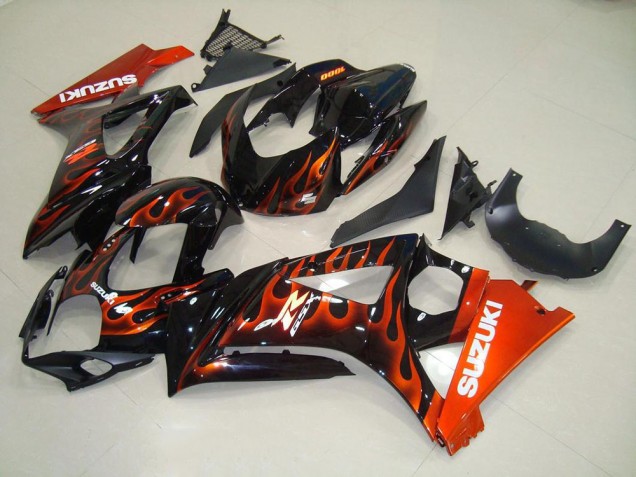 07-08 Orange Flamme Suzuki GSXR 1000 Carénage Moto 07-08 Orange Flamme Suzuki GSXR 1000 Carénage Moto