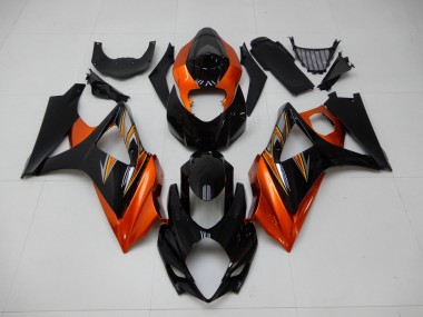 07-08 Orange Noir Suzuki GSXR 1000 Carénage Moto