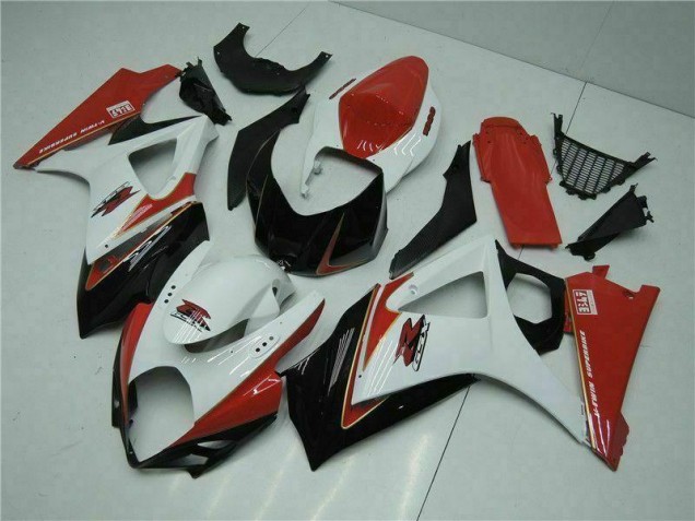 07-08 Rouge Blanc Suzuki GSXR 1000 Carénages Moto 07-08 Rouge Blanc Suzuki GSXR 1000 Carénages Moto