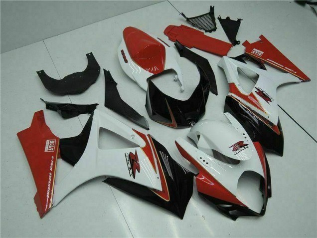07-08 Rouge Blanc Suzuki GSXR 1000 Carénages Moto 07-08 Rouge Blanc Suzuki GSXR 1000 Carénages Moto