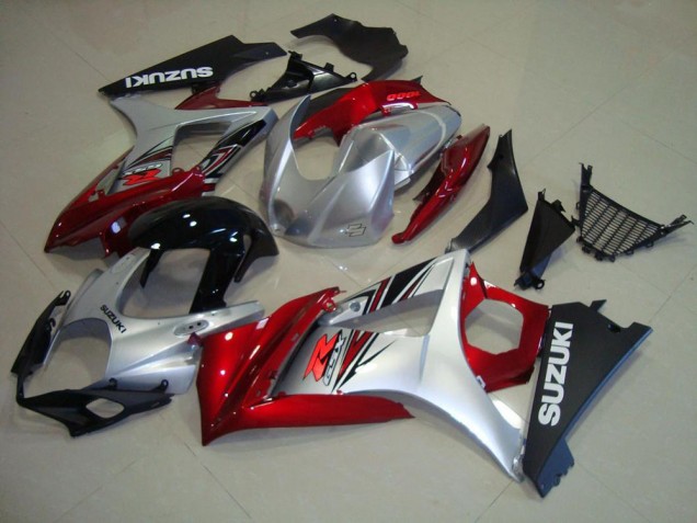 07-08 Rouge Noir Argent Suzuki GSXR 1000 Carénage Moto