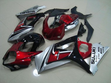 07-08 Rouge Noir Argent Suzuki GSXR 1000 Carénages Moto