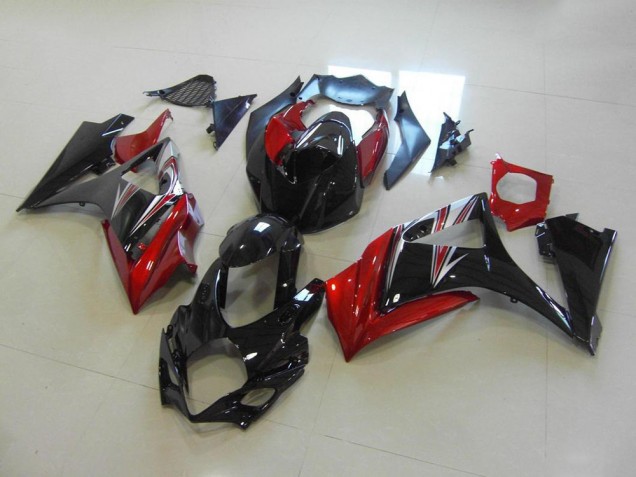 07-08 Rouge Noir No Décalque Suzuki GSXR 1000 Carénage Moto