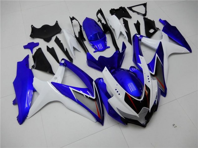 08-10 Blanc Bleu Suzuki GSXR 600/750 Carénage Moto 08-10 Blanc Bleu Suzuki GSXR 600/750 Carénage Moto