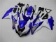 08-10 Blanc Bleu Suzuki GSXR 600/750 Carénage Moto 08-10 Blanc Bleu Suzuki GSXR 600/750 Carénage Moto