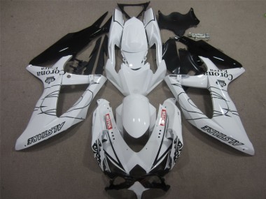 08-10 Blanc Noir Corona Extra Motul Suzuki GSXR 600 Carénage Moto