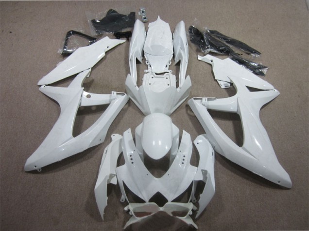 08-10 Blanc Suzuki GSXR 600 Carénage Moto