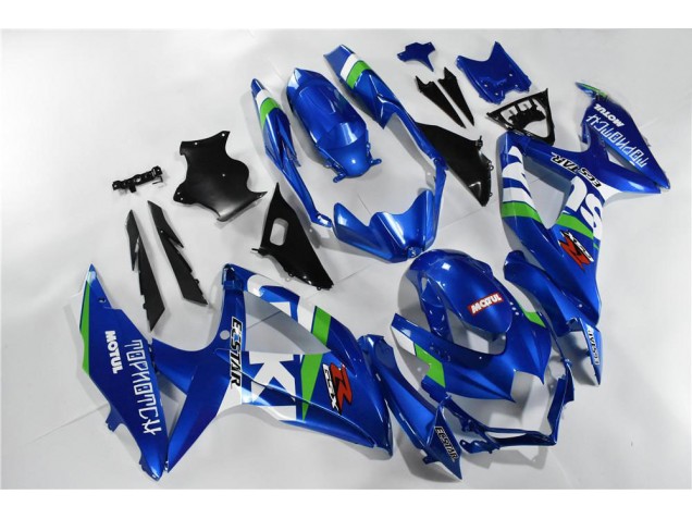 08-10 Bleu Blanc Vert Suzuki GSXR 600/750 Carénage Moto 08-10 Bleu Blanc Vert Suzuki GSXR 600/750 Carénage Moto