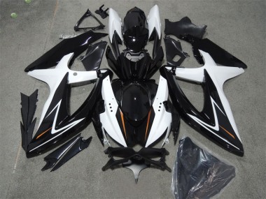 08-10 Noir Blanc Suzuki GSXR 600 Carénage Moto