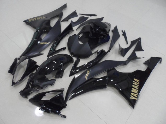 08-16 Noir avec Or Décalque Yamaha YZF R6 Carénage Moto 08-16 Noir avec Or Décalque Yamaha YZF R6 Carénage Moto