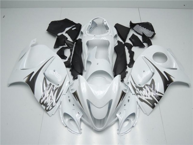 08-19 Blanc Suzuki GSXR 1300 Hayabusa Carénage Moto
