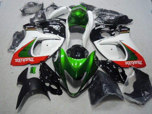 08-19 Blanc Vert Makita Suzuki GSXR 1300 Hayabusa Carénage Moto 08-19 Blanc Vert Makita Suzuki GSXR 1300 Hayabusa Carénage Moto