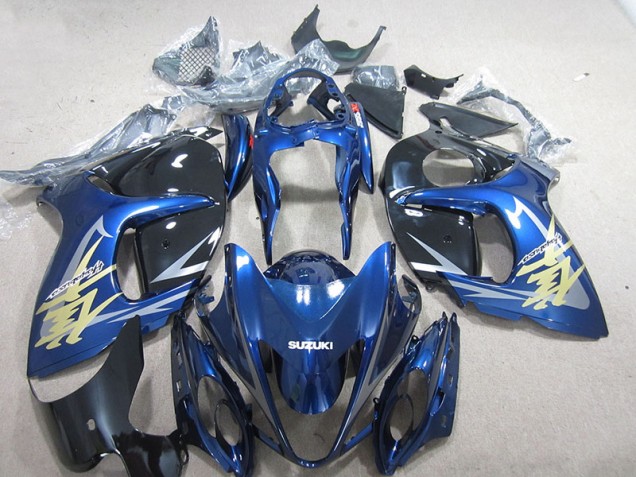08-19 Bleu Blanc Or Décalque Suzuki GSXR 1300 Hayabusa Carénage Moto