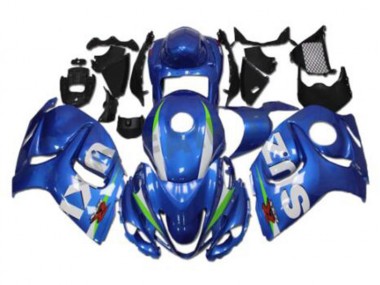 08-19 Bleu Blanc Suzuki GSXR 1300 Hayabusa Carénage Moto