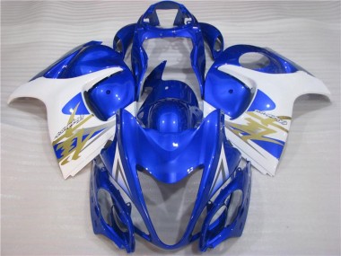 08-19 Bleu Blanc Suzuki GSXR 1300 Hayabusa Carrosserie Moto