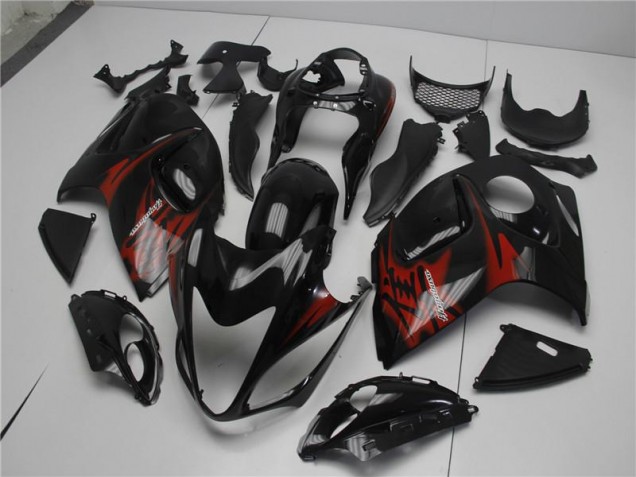 08-19 Noir Rouge Suzuki GSXR 1300 Hayabusa Carénage Moto