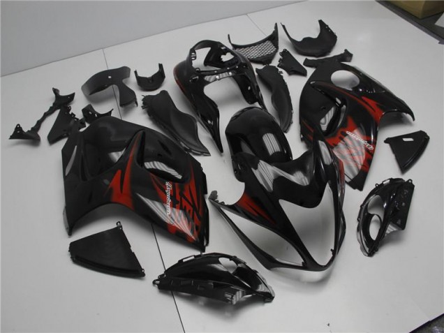 08-19 Noir Rouge Suzuki GSXR 1300 Hayabusa Carénage Moto