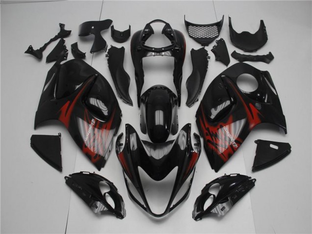 08-19 Noir Rouge Suzuki GSXR 1300 Hayabusa Carénage Moto