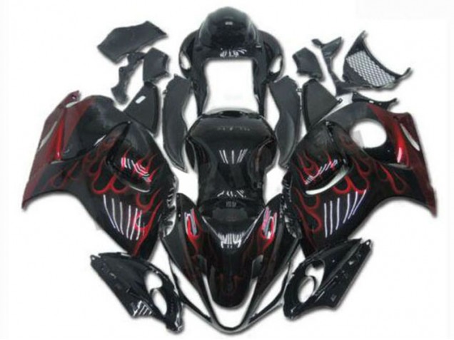 08-19 Noir Rouge Suzuki GSXR 1300 Hayabusa Carénages Moto & Carrosserie 08-19 Noir Rouge Suzuki GSXR 1300 Hayabusa Carénages Moto & Carrosserie
