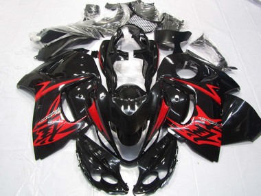 08-19 Noir Rouge Suzuki GSXR 1300 Hayabusa Carrosserie Moto