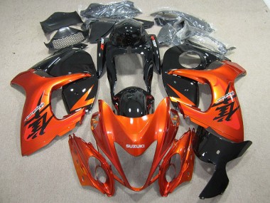 08-19 Orange Noir Suzuki GSXR 1300 Hayabusa Carénages Moto