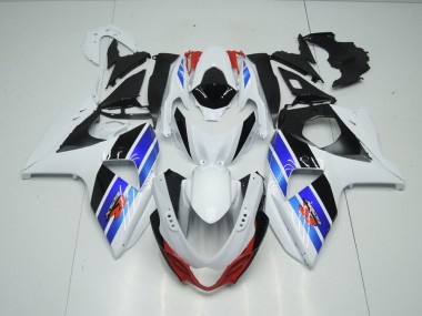 09-16 Blanc Bleu Noir Suzuki GSXR 1000 Carénage Moto