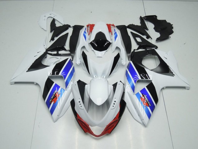 09-16 Blanc Bleu Noir Suzuki GSXR 1000 Carénage Moto