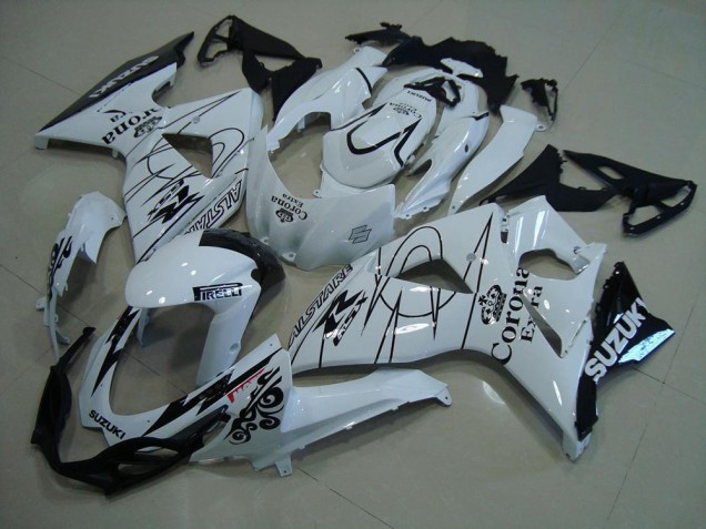 09-16 Blanc Corona Suzuki GSXR 1000 Carénage Moto