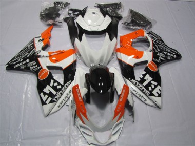 09-16 Blanc Noir Orange Bright Logic Suzuki GSXR 1000 Carénage Moto