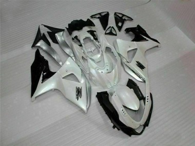 09-16 Blanc Noir Suzuki GSXR 1000 Carénages Moto