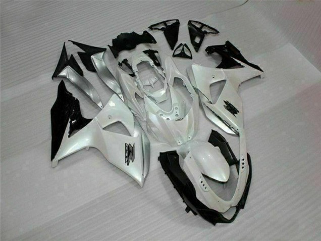 09-16 Blanc Noir Suzuki GSXR 1000 Carénages Moto