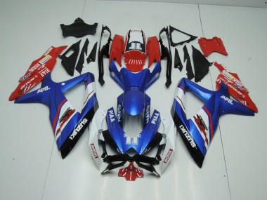 09-16 Bleu et Rouge Suzuki GSXR 1000 Carénage Moto