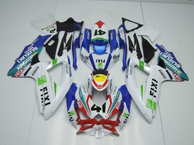 09-16 Fixi Light Bleu Suzuki GSXR 1000 Carénage Moto