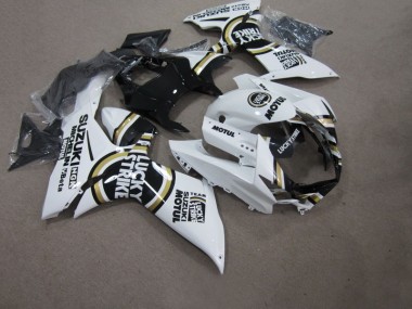 11-21 Blanc Lucky Strike Noir Motul Suzuki GSXR 750 Carénage Moto
