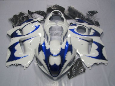 96-07 Blanc Bleu Suzuki GSXR 1300 Hayabusa Carénage Moto