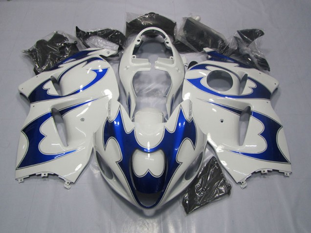 96-07 Blanc Bleu Suzuki GSXR 1300 Hayabusa Carénage Moto 96-07 Blanc Bleu Suzuki GSXR 1300 Hayabusa Carénage Moto