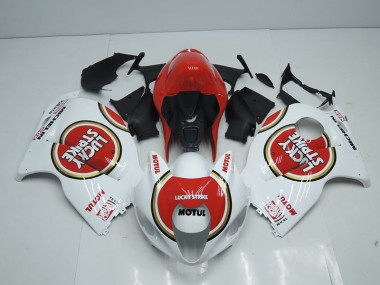 96-07 Blanc Rouge Lucky Strike Motul Suzuki GSXR 1300 Hayabusa Carénage Moto