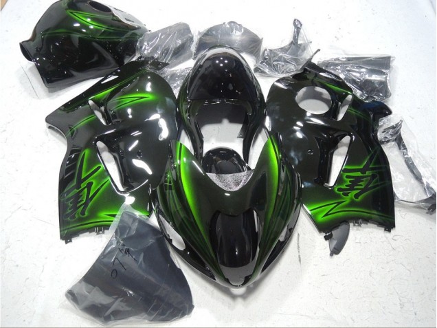 96-07 Noir Vert Suzuki GSXR 1300 Hayabusa Carénage Moto 96-07 Noir Vert Suzuki GSXR 1300 Hayabusa Carénage Moto